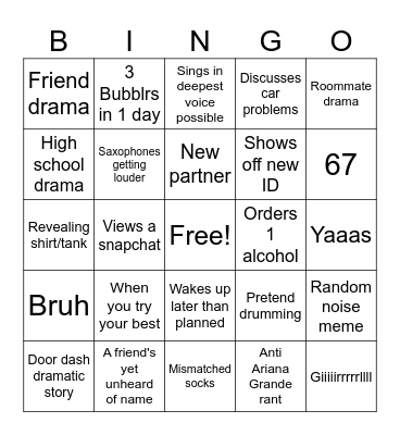 Kit Bingo Card