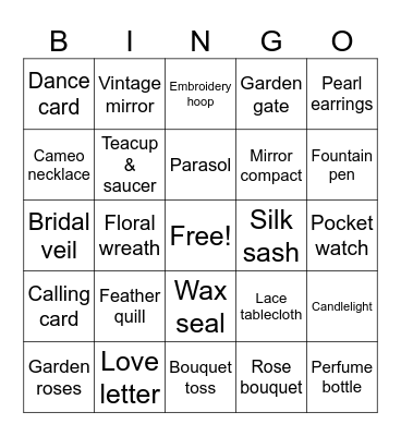 •°❀Courtship Bingo❀°• Bingo Card