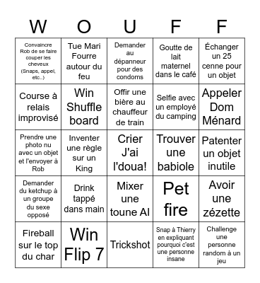 Bingo Pinto Bingo Card