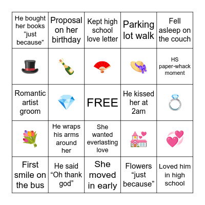 🌼🌸Courtship Bingo🌸🌼 Bingo Card