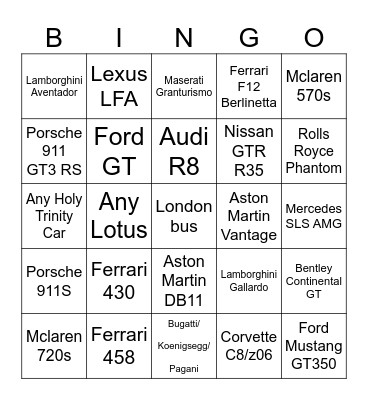 cats Bingo Card
