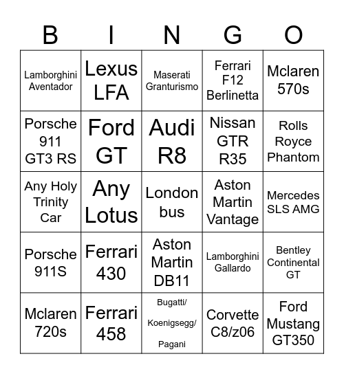 cats Bingo Card