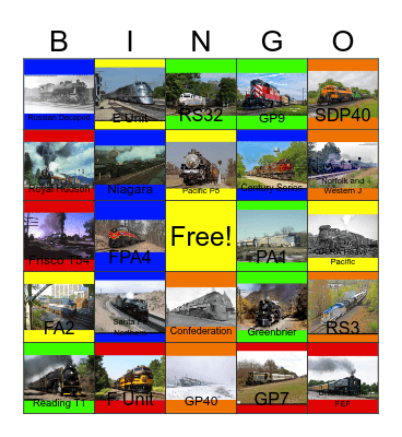 North American Express Engines that I would like to read with my friend Carmen one day Bingo Card