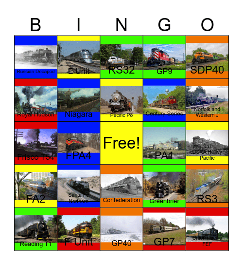 North American Express Engines that I would like to read with my friend Carmen one day Bingo Card