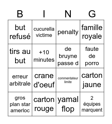 les lozeres x2 Bingo Card