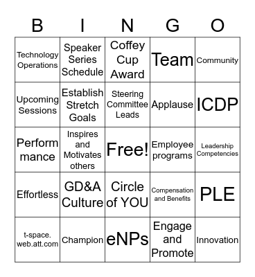 GD&A Speaker Series Bingo Card