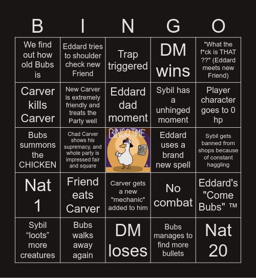The Devil's Due S2 E12 | Hunting in the Depths Bingo Card