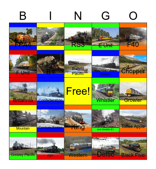 Express Engines that I would like to read along with my friend Carmen one day Bingo Card
