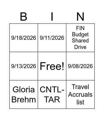 Travel FY26 YE Bingo Card
