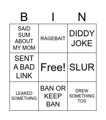 UNBAN REQUESTS BINGO Card