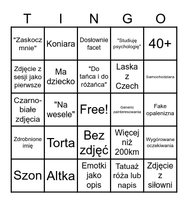 Tingo Bingo Card