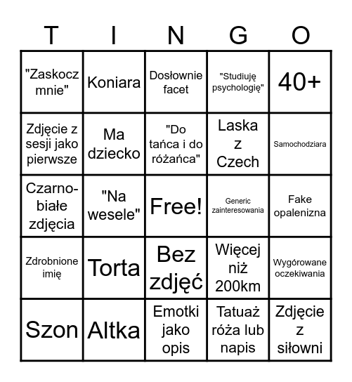 Tingo Bingo Card