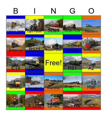 Sack Lunches that I would like to bring on the train one day Bingo Card