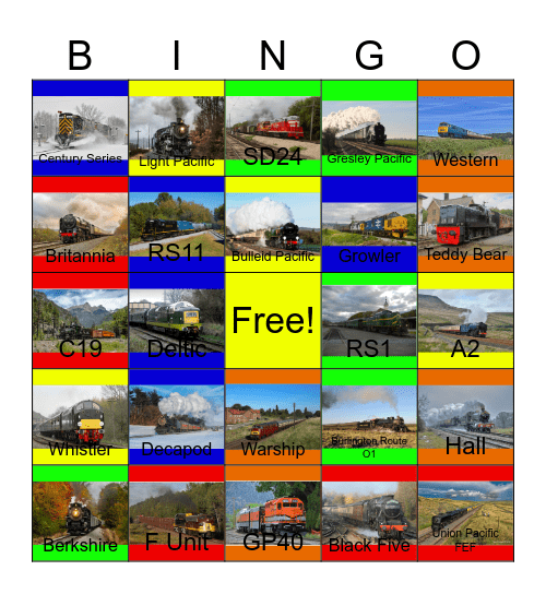 Sack Lunches that I would like to bring on the train one day Bingo Card