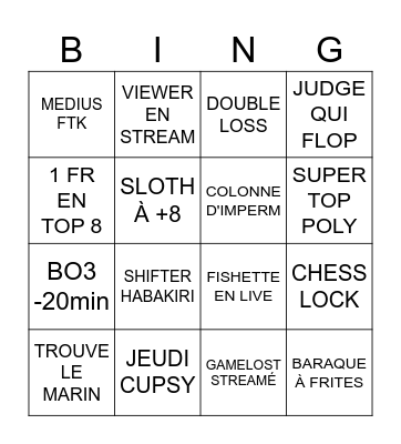 BINGO GO Bingo Card