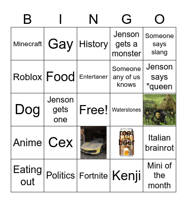 D Bingo Card