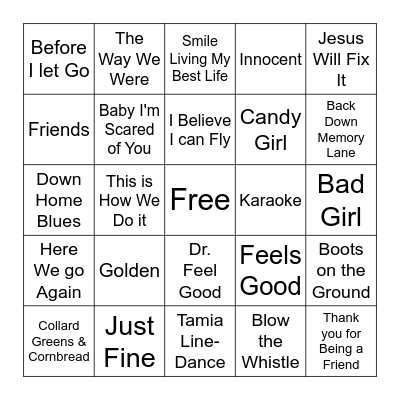 Stephanie's Singo! Bingo Card