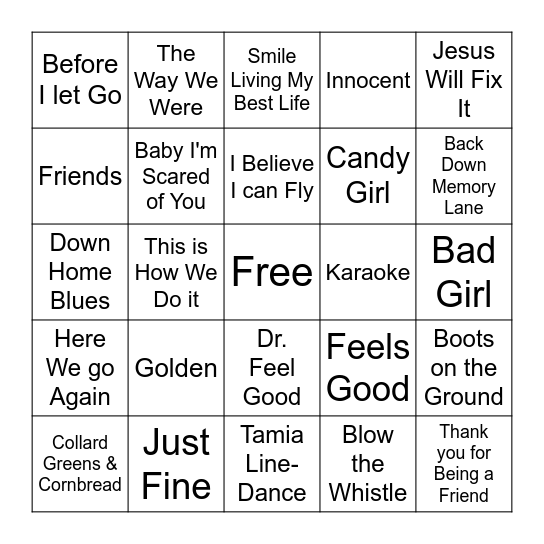 Stephanie's Singo! Bingo Card