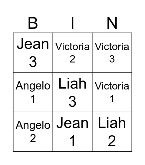 Bingo Card