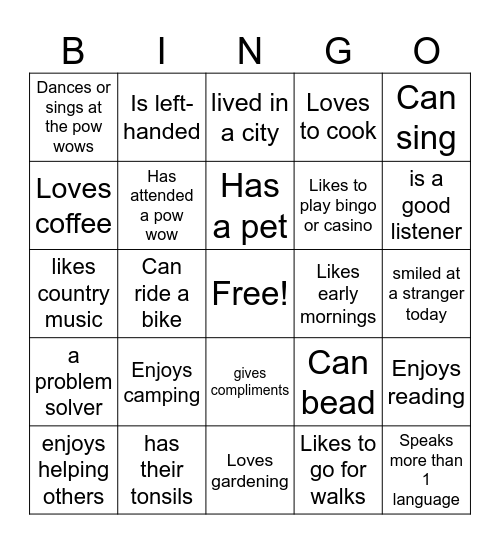 Today We Remember - Finding Our Common Ground Bingo Card