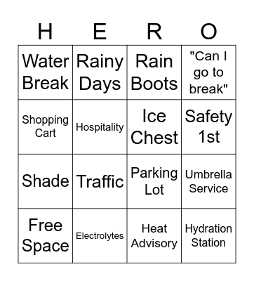 Heat Wave Bingo Card