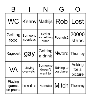 kut groep bingo Card
