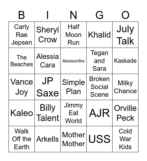 Coke Stage Over The Years Bingo Card