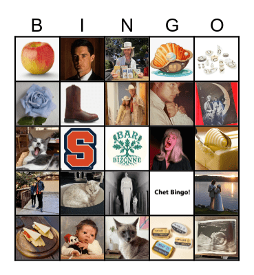 Chet Bingo! Bingo Card