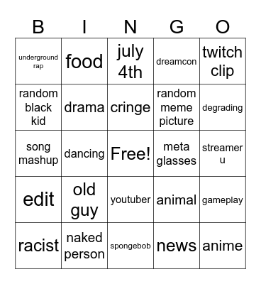ig reels Bingo Card