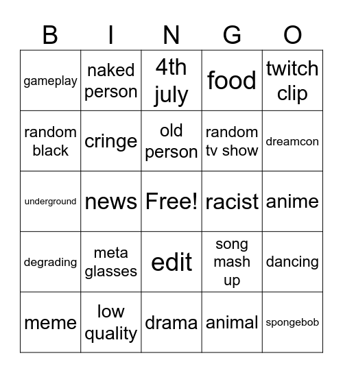 ig reels bingo Card