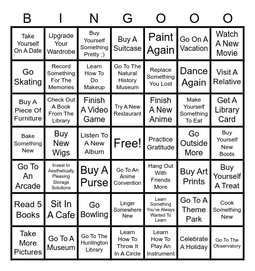 Fun Bingo Card