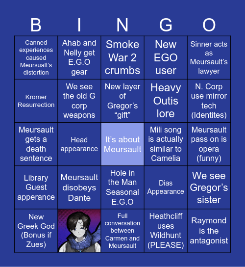 Canto 10 Bingo Card