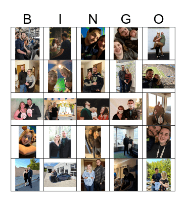 Cierra & Austin Johnson Bingo Card
