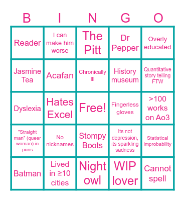 🕊️ Pigeon Bingo ☢️ Bingo Card