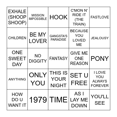 1996 Bingo Card
