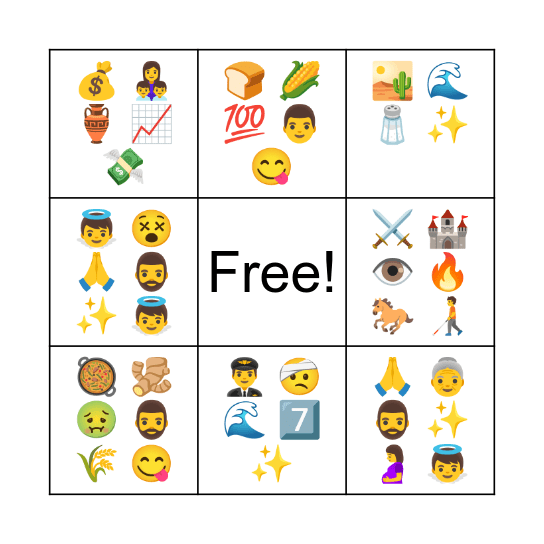 Miracle Bingo Card