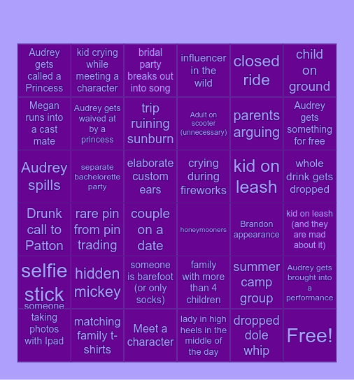 Bach Bingo Card