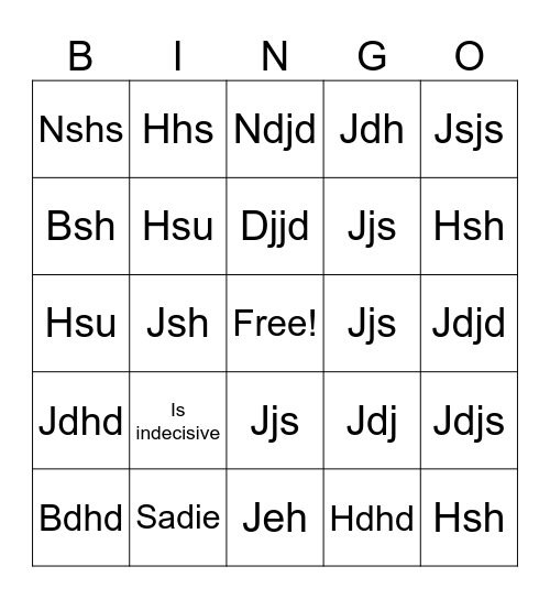 Rudy’s Birthday Bingo Card