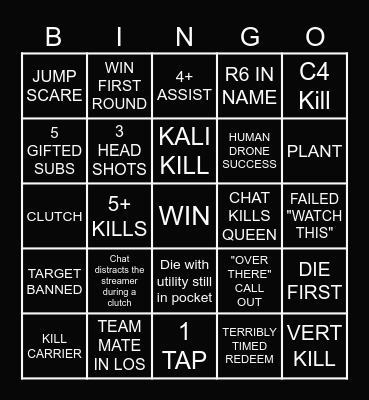 RANKED BINGO Card