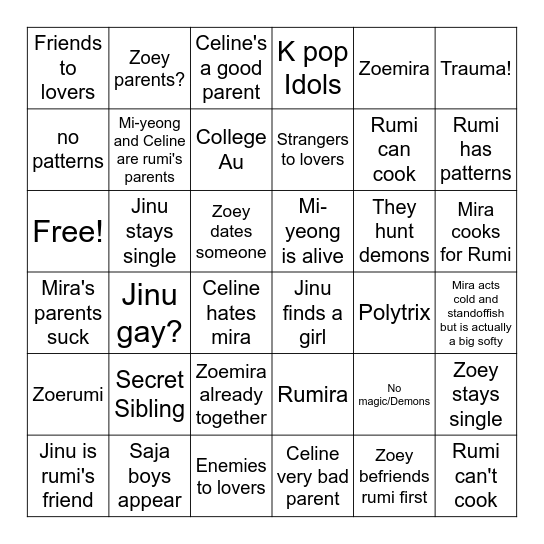 Give them a look now I've got you staring Bingo Card