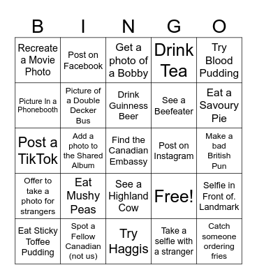 Westeros Bingo Card