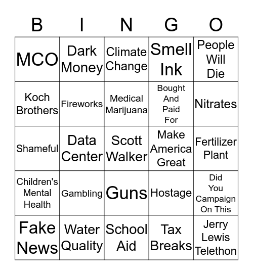 The Silent Point of Order Bingo Card