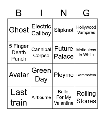 Hellfest 2027-Pedro Bingo Card
