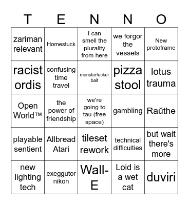 tennolive 2026 Bingo Card