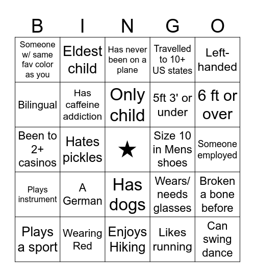 Ms. Chen's Banquet Bingo Card