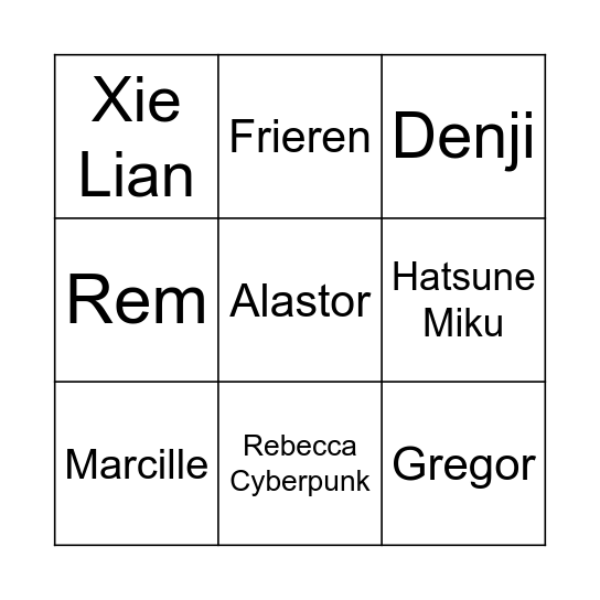 Bingo Card
