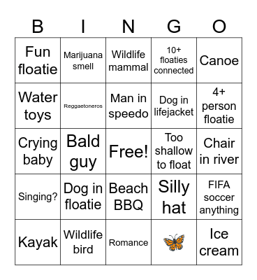 River Bingo Card