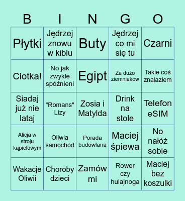 Boszkowo Rodzice Bingo Card