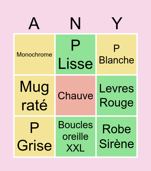 Look Bingo Anya Bingo Card