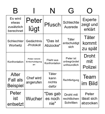Achtung Abzocke V3 Bingo Card